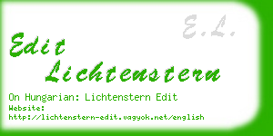 edit lichtenstern business card